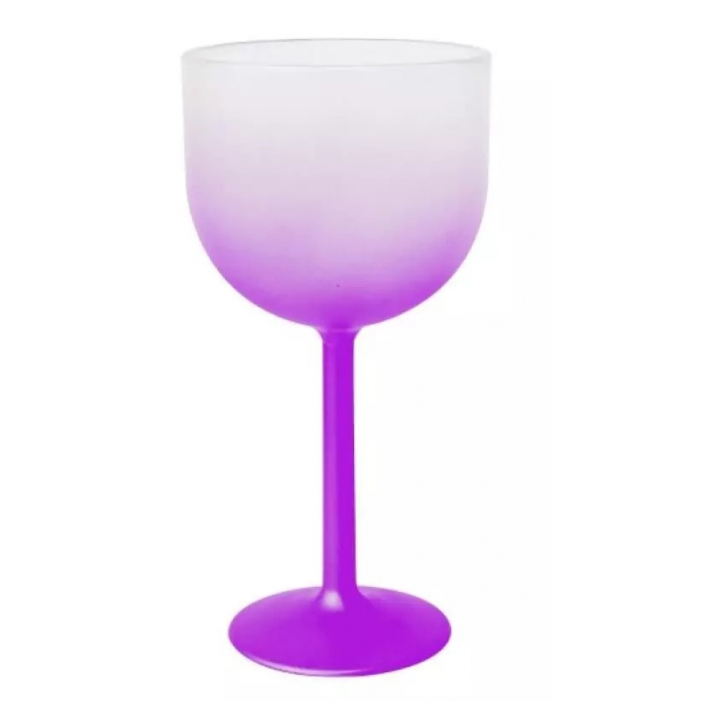 Taça de Gin 600ml Acrílica Degrade Roxa - Descartáveis