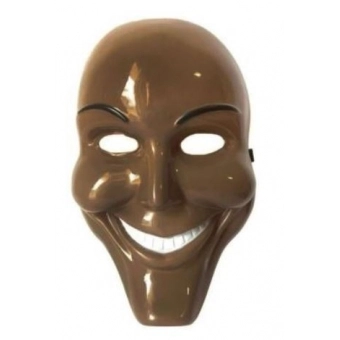 Máscara Plástica Noite de Crime Marrom