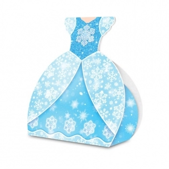 Caixa Para Lembrancinhas Vestido Snowflakes c/8 Junco