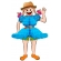 Enfeite Menina Caipira de Papel 600mm Girotoy - Decoração de papel