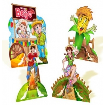 Enfeite de Mesa Festa Junina c/4 Festança