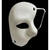 Máscara Plástica Fantasma da Ópera Branca - máscaras