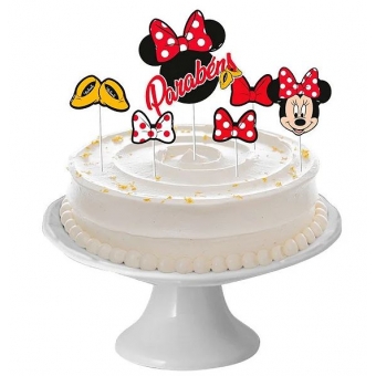 Decoração de Bolo Minnie Mouse c/6 Regina Festas