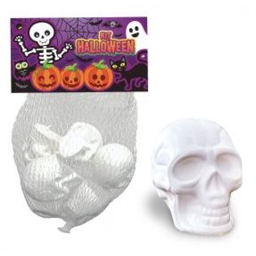 Mini Crânio Branco Halloween c/6 Gala - Halloween