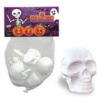 Mini Crânio Branco Halloween c/6 Gala
