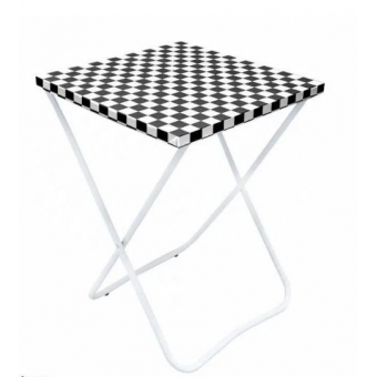 Toalha de Mesa Perolizada 70x70 c/10 Xadrez Preta Dani Embalagens