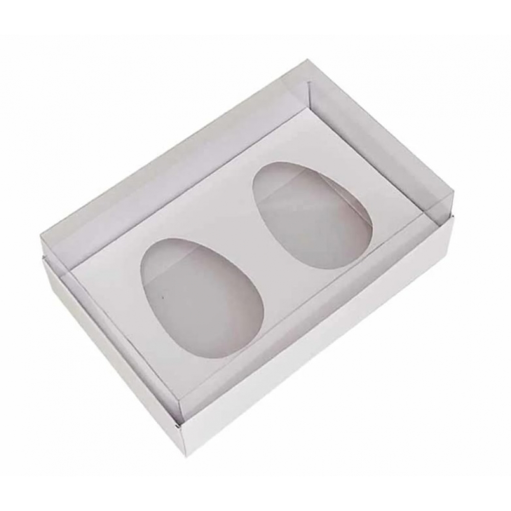 Caixa P/2 Ovos de Colher 50g Branca Kaixote - Páscoa