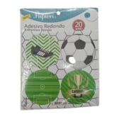 Adesivo Redondo Futebol c/20 Papieri - Temas Variados