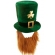 Cartola Veludo Verde Saint Patrick Com Barba - Acessórios para fantasia
