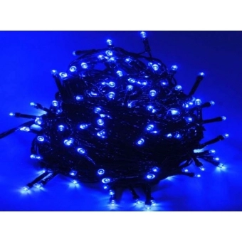 Pisca Pisca 100 Led 10 Metros 220V Azul Fio Verde