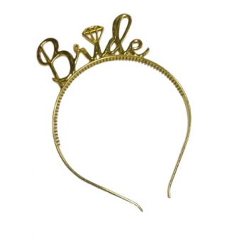 Kit Bride Noiva Tiara e óculos Dourado