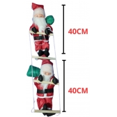 Enfeite Natal Papai Noel Duplo na Escada - Natal