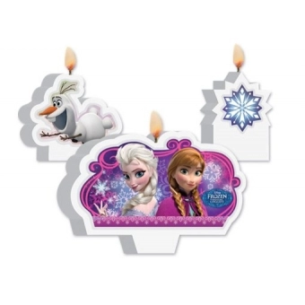 Vela de Aniversário Frozen c/3 Regina Festas