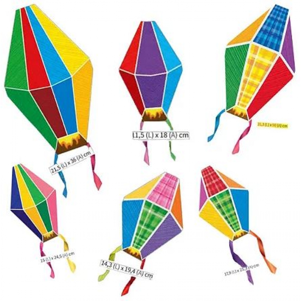 Kit Painel Balões com Fitas Festa Junina c/6 Kaixote - Festa Junina