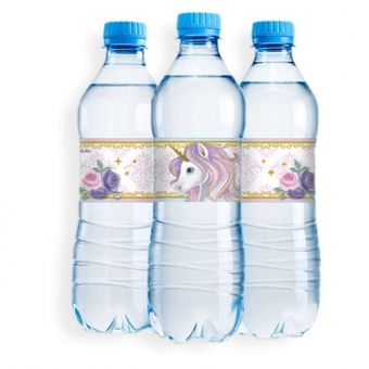 Adesivo Rótulo de Garrafa Unicórnio c/6 Festcolor