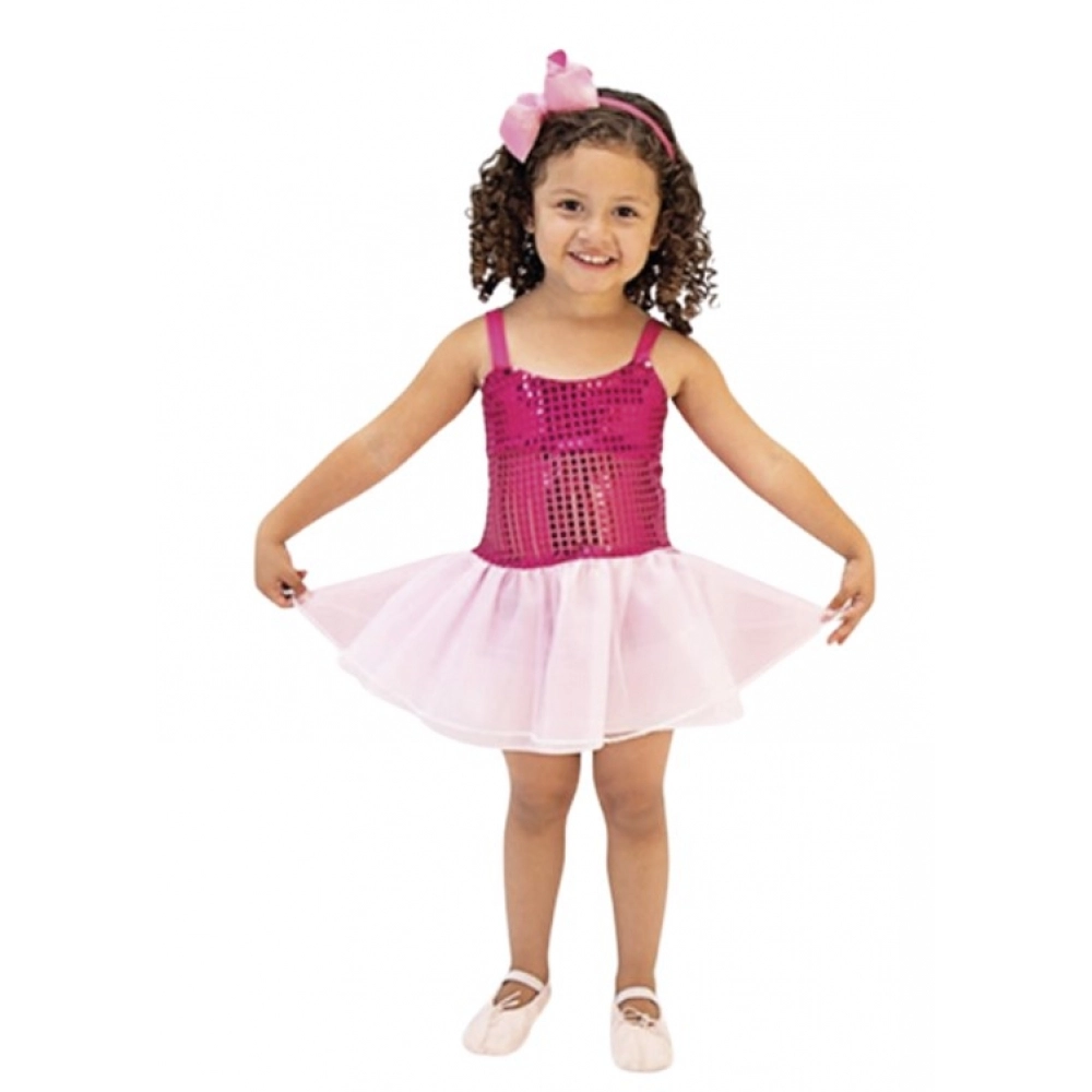 Fantasia Bailarina Rosa Brink Model - Fantasias Infantis
