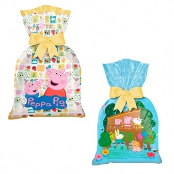 Sacola Plástica Peppa Pig Clássica c/12 Regina Festas