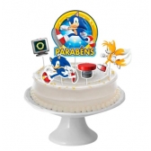 Decoração de Bolo Cenário Sonic c/5 Regina Festas - Temas Infantis