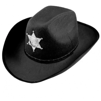 Chapéu Cowboy Xerife Preto