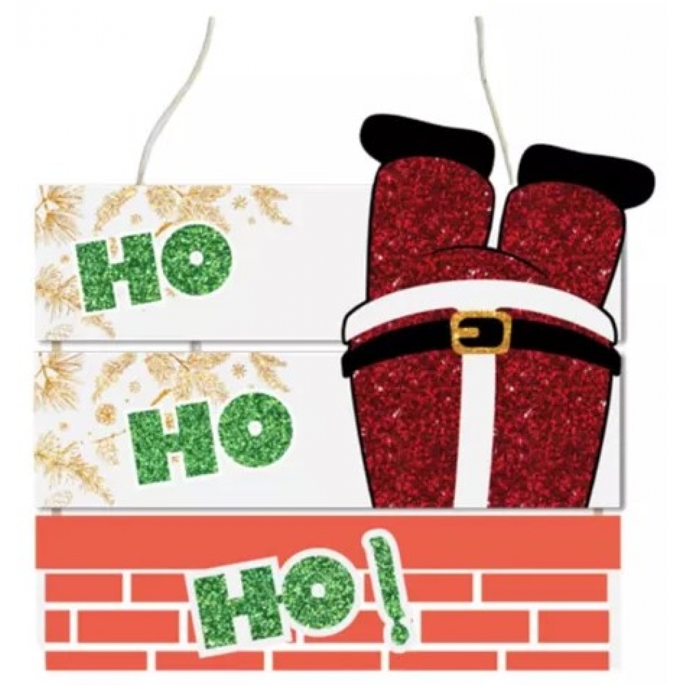 Placa MDF Natal Papai Noel Grinfest - Natal