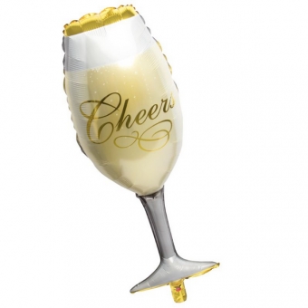 Balão Metalizado Ano Novo Taça Dourada