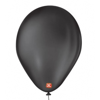 Balão 7 Liso Preto Ébano c/50 São Roque