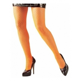 Meia Calça Arrastão Adulto Laranja