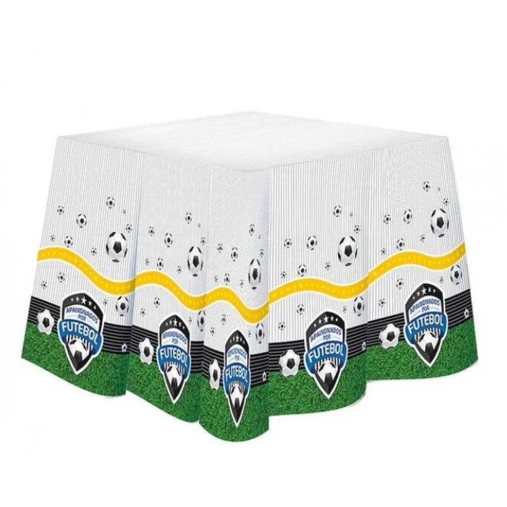 Toalha Plástica de Mesa Apaixonados Por Futebol Festcolor - Temas Variados