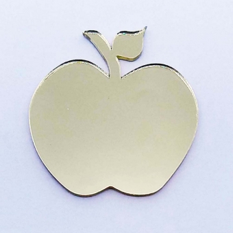 Aplique Acrílico Maçã c/10 Dourada