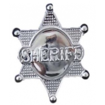 Distintivo Xerife Prateado Para Fantasia