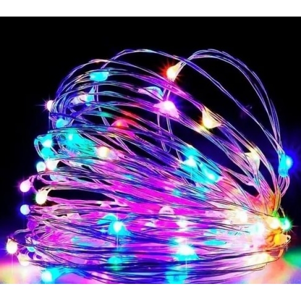 Fio de Fada 3 Metros Á Pilha Colorido - Natal
