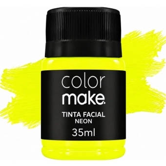 Tinta Facial Líquida 35ml Neon Amarela Colormake