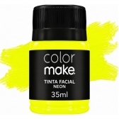 Tinta Facial Líquida 35ml Neon Amarela Colormake - Pintura Facial