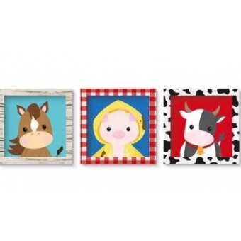 Quadro Decorativo Fazendinha c/3 Cromus