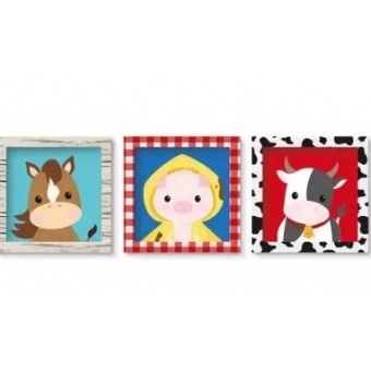 Quadro Decorativo Fazendinha c/3 Cromus