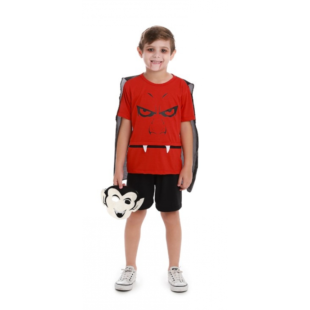 Fantasia Vampirão Halloween Infantil Muvilê - Fantasias Infantis