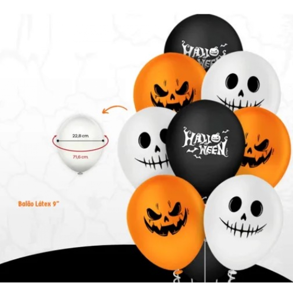 Balão Especial 9 Halloween c/25 Regina Festas - Halloween