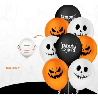 Balão Especial 9 Halloween c/25 Regina Festas