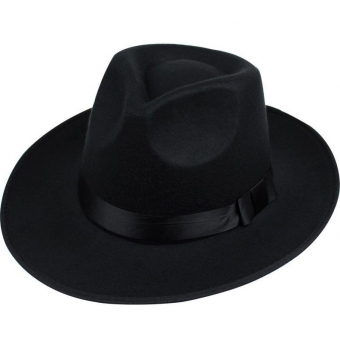 Chapéu Gangster Liso Preto