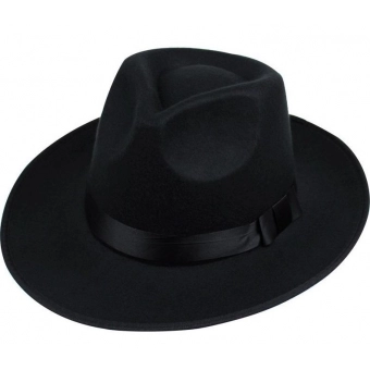 Chapéu Gangster Liso Preto