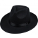 Chapéu Gangster Liso Preto - Acessórios para fantasia
