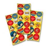 Adesivo Redondo Mulher Maravilha c/30 Festcolor - Temas Infantis