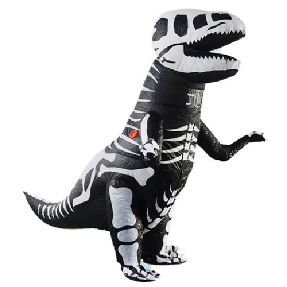 Fantasia Inflável Adulto Dinossauro Esqueleto - Fantasias Infláveis