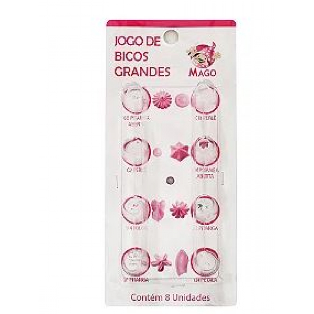 Jogo de Bicos Grandes c/8 Mago - Confeitaria