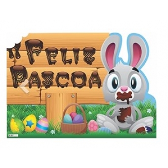 Painel Decorativo Feliz Páscoa Reino das Festas