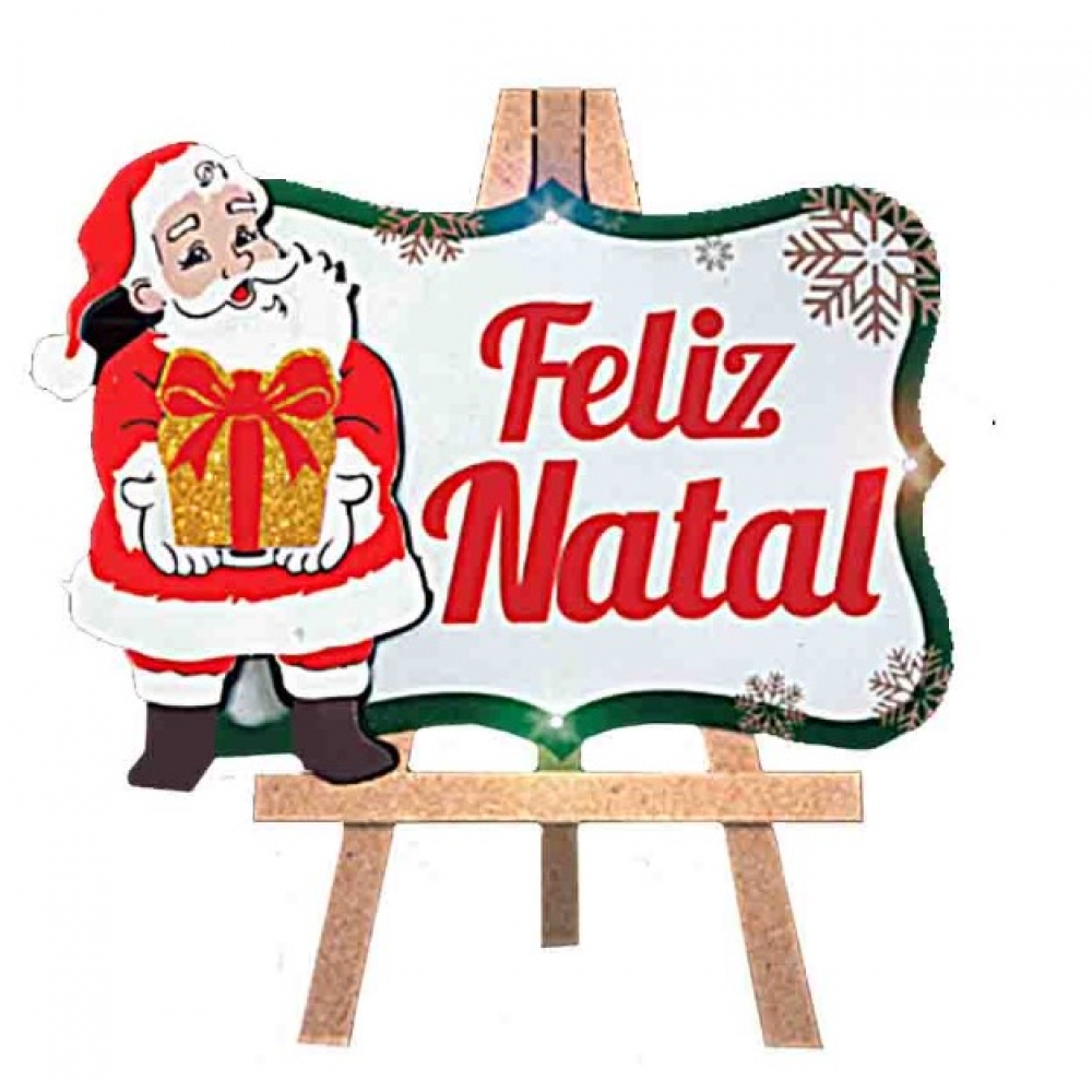 Lousa MDF Feliz Natal Grinfest - Natal