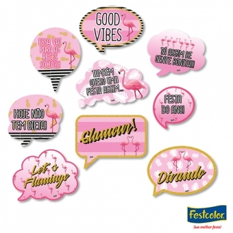 Kit Placas Lets Flamingo c/9 Festcolor