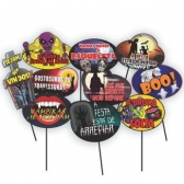Kit Placas Halloween com Haste c/10 Festa Maluca - Halloween