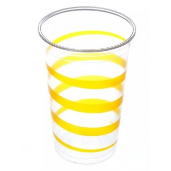 Copo Mania Festa Amarelo 300ml c/30 Prafesta