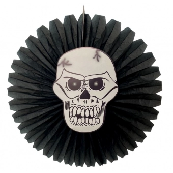 Enfeite Halloween Caveira Sanfonada 34cm